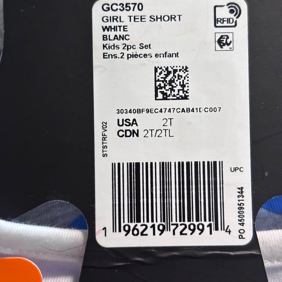 ADIDAS NWT kid 2 piece short t-shirt - Picture 5 of 5